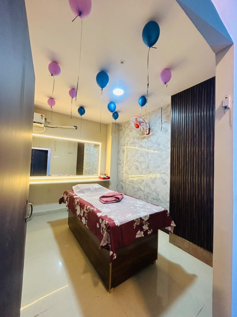 Massage therapy room setup