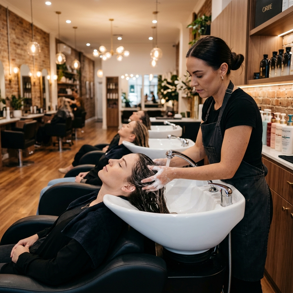 Aesthetic salon hair treatment